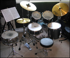 Ron Briggs drum lessons student drumset